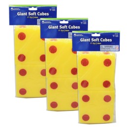 Learning Resources Giant Soft Dot Cubes Set, 2 Per Pack, 3 Packs