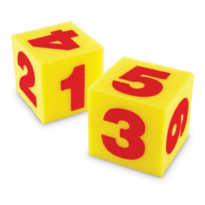 Learning Resources Giant Soft Numeral Cubes, Set of 2