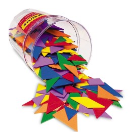 Learning Resources Classpack Tangrams, 4 Colors, Pack of 30