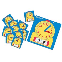Learning Resources Write & Wipe Student Clock Set, Pack of 10