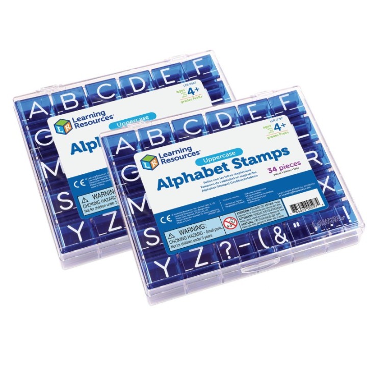 Learning Resources Uppercase Alphabet Stamps Set, 2 Sets