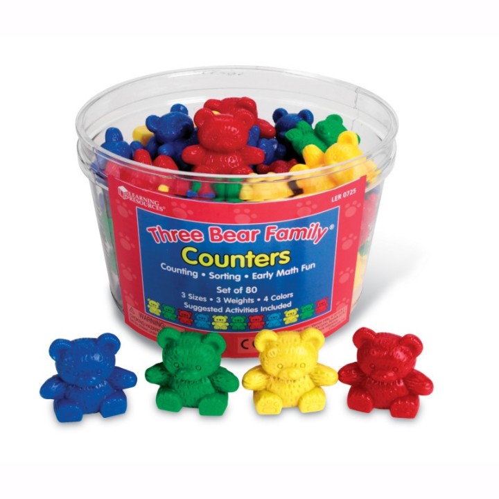Learning Resources Three Bear Family® Counters Basic Set, Set of 80
