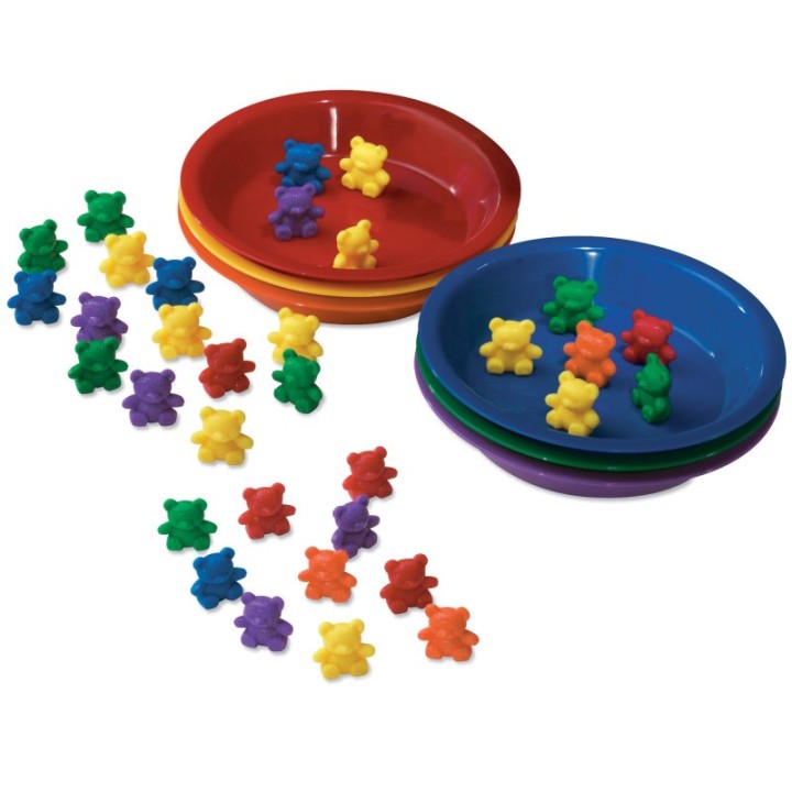 Learning Resources Baby Bear™ Sorting Set, 102 Bears, 6 Bowls
