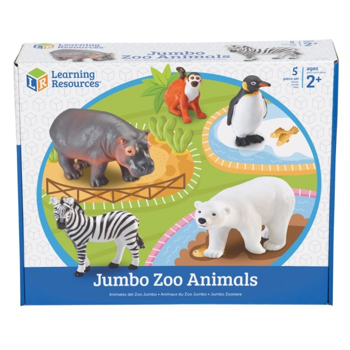 Learning Resources Jumbo Zoo Animals, Set of 5