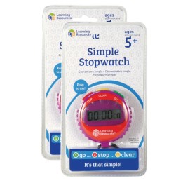 Learning Resources Simple Stopwatch, Assorted Colors, Pack of 2