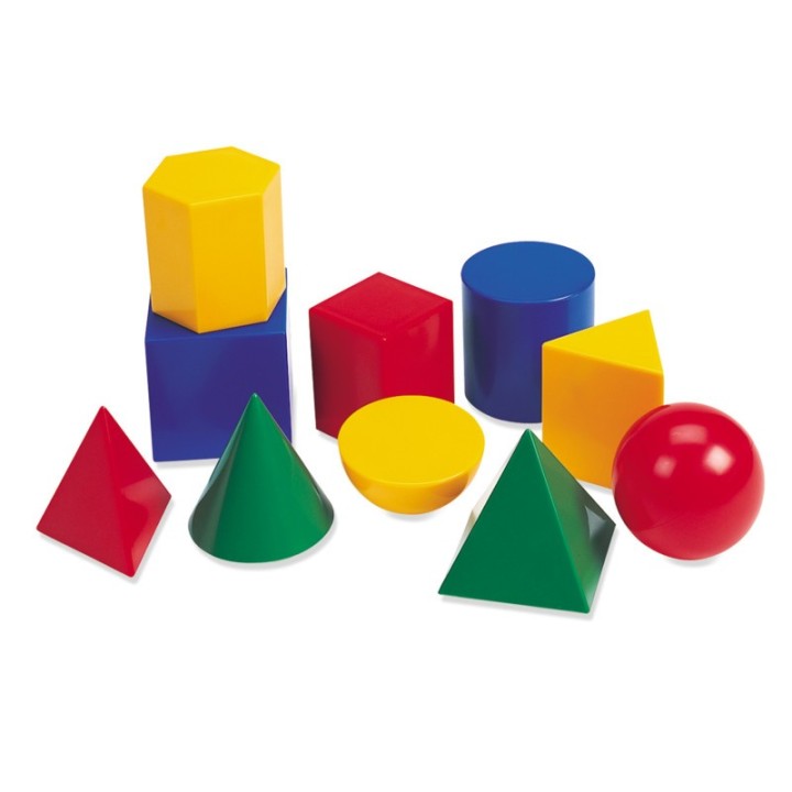 Learning Resources Large Geometric Plastic Shapes, 10 Pieces