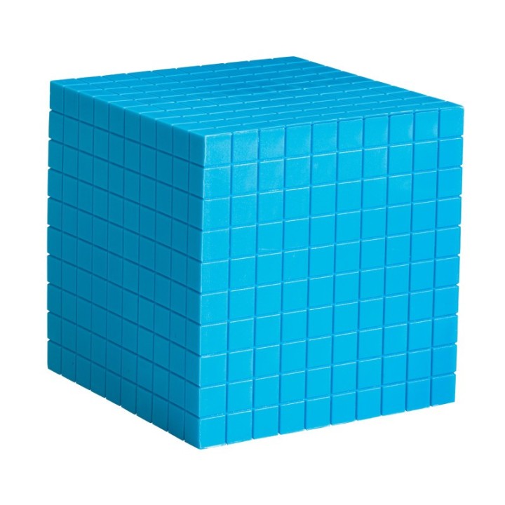 Learning Resources Blue Plastic Base Ten Cube, Single
