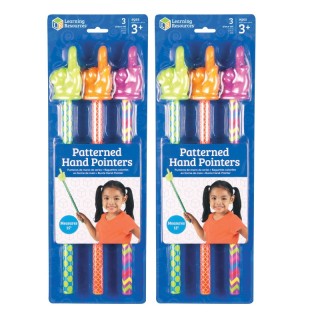 Learning Resources Patterned Hand Pointers, 3 Per Pack, 2 Packs