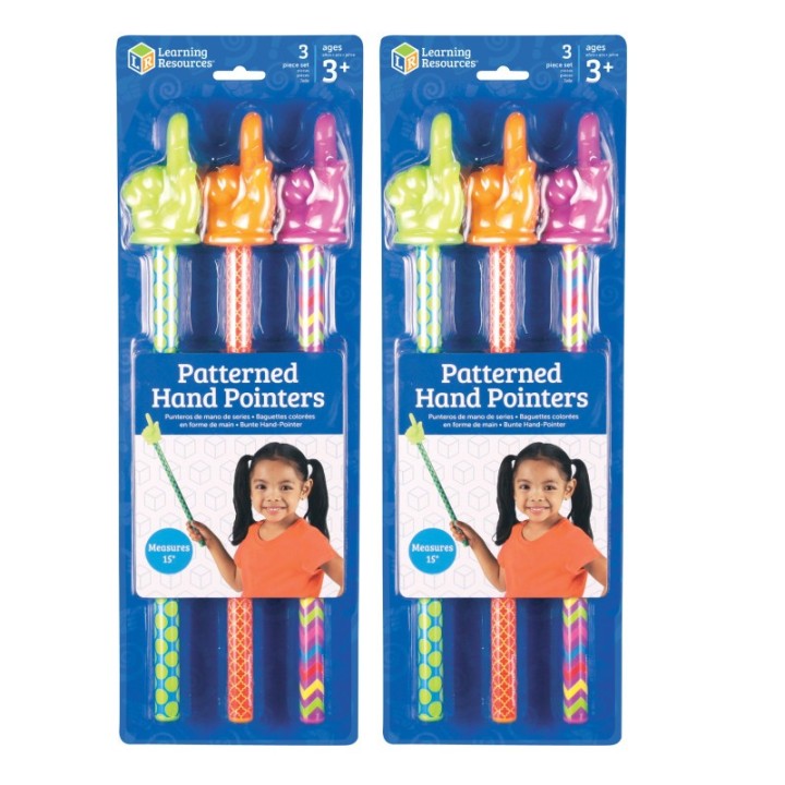 Learning Resources Patterned Hand Pointers, 3 Per Pack, 2 Packs