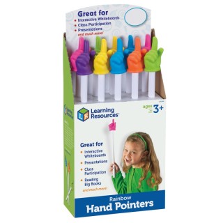 Learning Resources Rainbow Hand Pointers, 15", Pack of 10