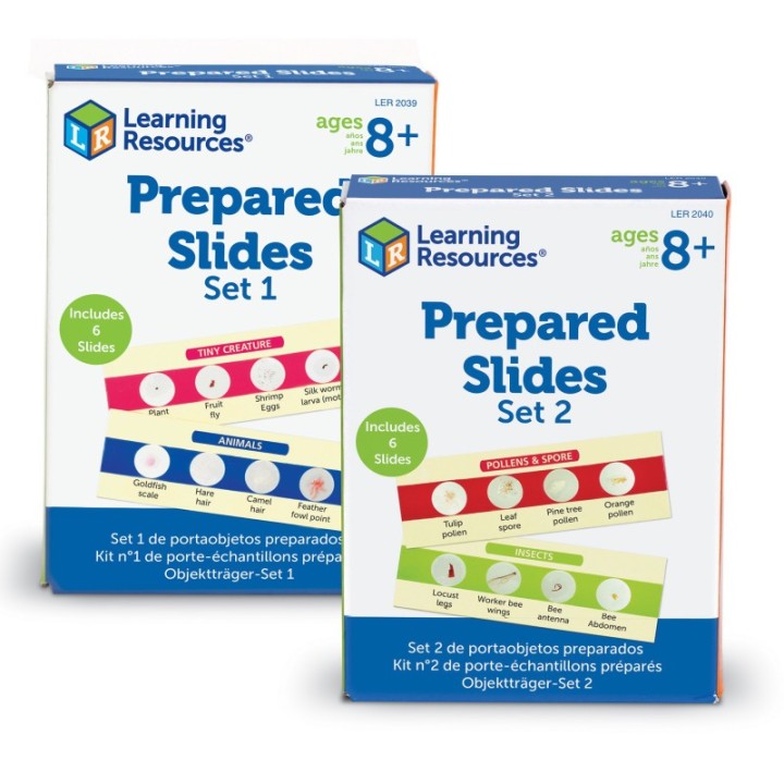 Learning Resources Prepared Slides Bundle: Set I & II, Pack of 12