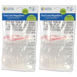Learning Resources Dual Lens Magnifiers, 10 Per Pack, 2 Packs