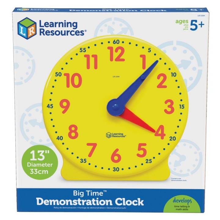 Learning Resources Big Time™ Learning Clock®, 12-Hour Demonstration Clock