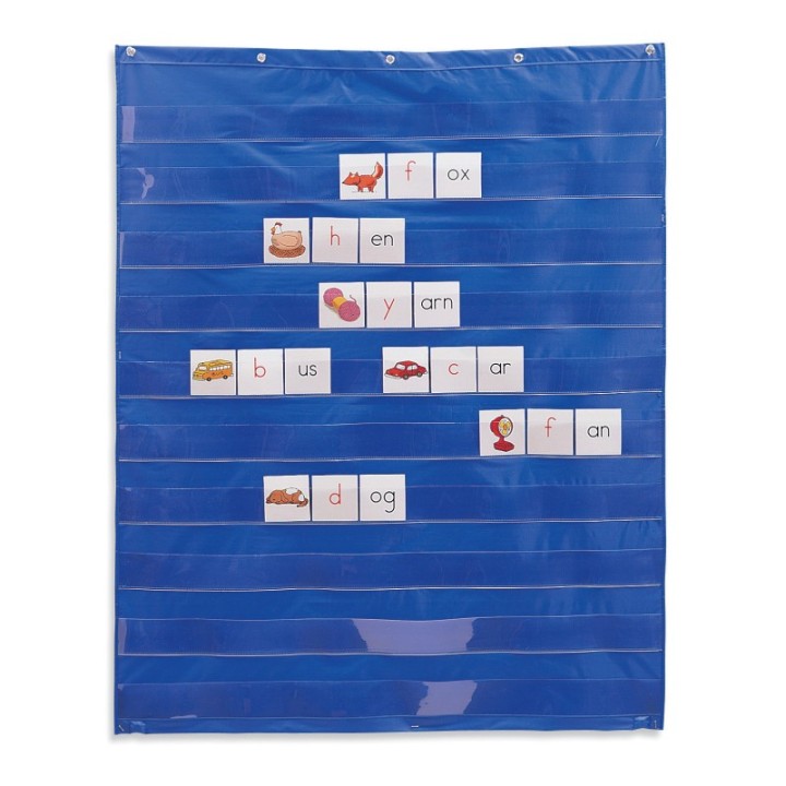 Learning Resources Standard Pocket Chart, 33.5" x 42", Blue