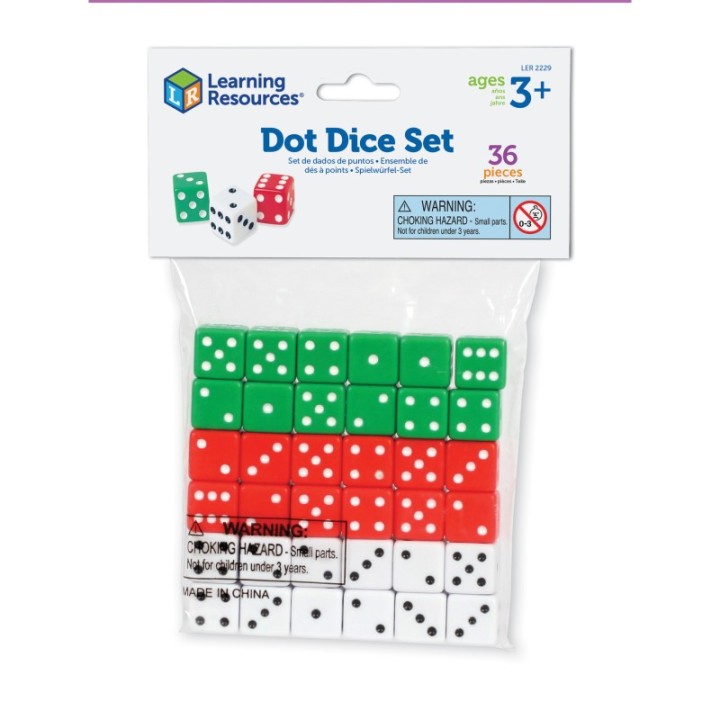 Learning Resources Dot Dice, Set of 36
