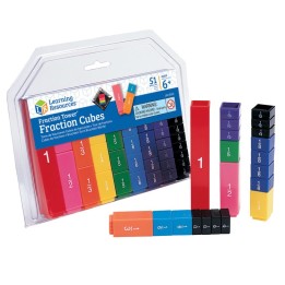 Learning Resources Fraction Tower® Cubes: Fraction Set