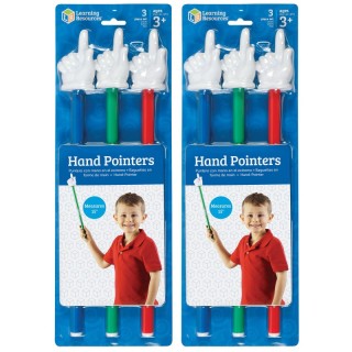 Learning Resources 15" Hand Pointers, 3 Per Pack, 2 Packs