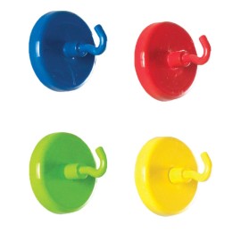 Learning Resources Super Strong Magnetic Hooks, Assorted Colors, Pack of 4