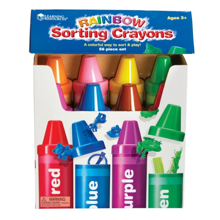 Learning Resources Rainbow Sorting Crayons, 56 Pieces