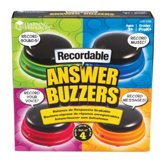Learning Resources Recordable Answer Buzzers, Set of 4