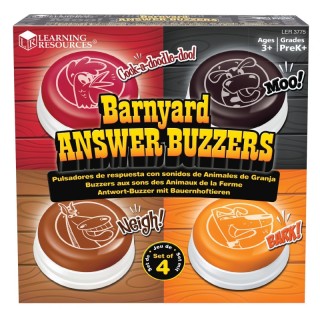 Learning Resources Barnyard Answer Buzzers, Pack of 4