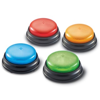 Learning Resources Lights and Sounds Answer Buzzers, Set of 4