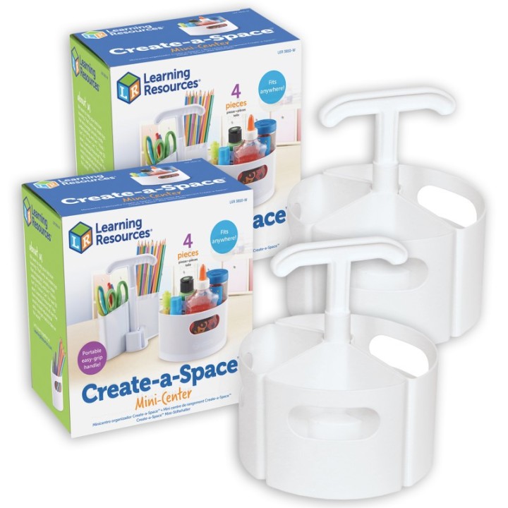 Learning Resources Create-A-Space™ Mini-Center White, Pack of 2