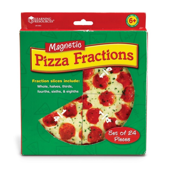 Learning Resources Magnetic Pizza Fraction Set, Pack of 6