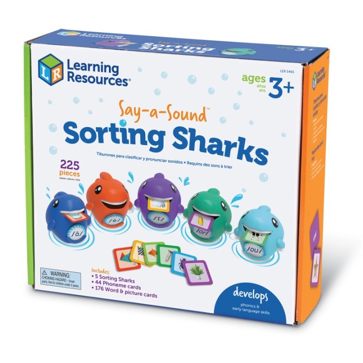 Learning Resources Say-a-Sound Sorting Sharks, 225 Pieces