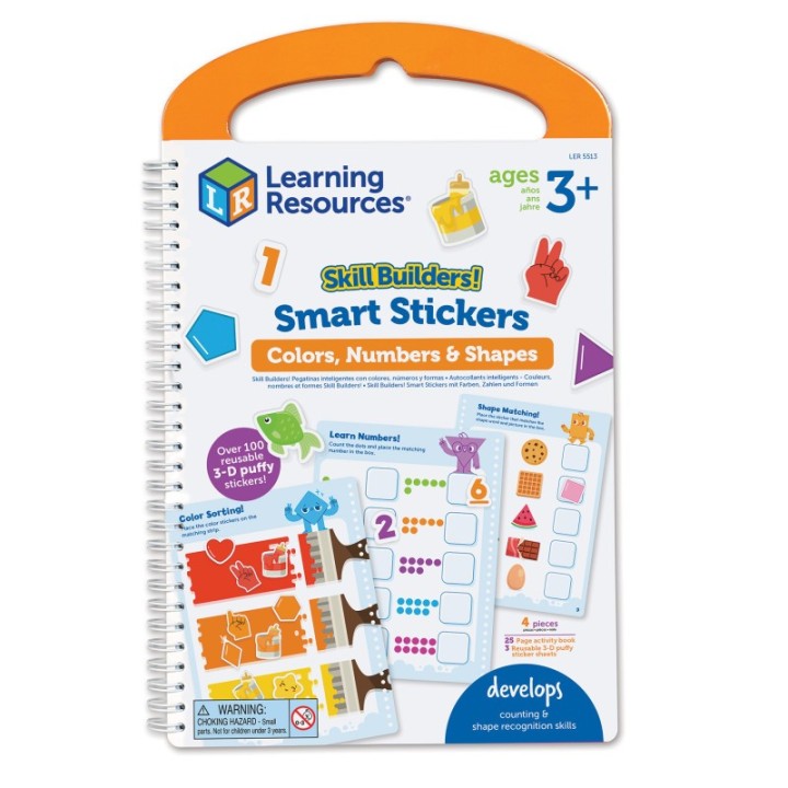 Learning Resources Skill Builders! Smart Stickers Colors, Numbers & Shapes