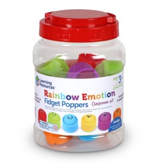 Learning Resources Rainbow Emotions Fidget Poppers Classroom Set