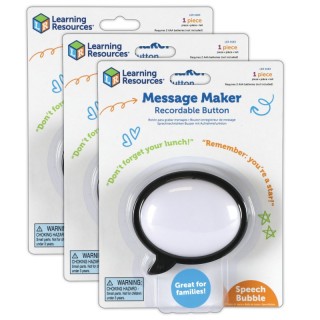 Learning Resources Message Recorder - Speech Bubble, Pack of 3