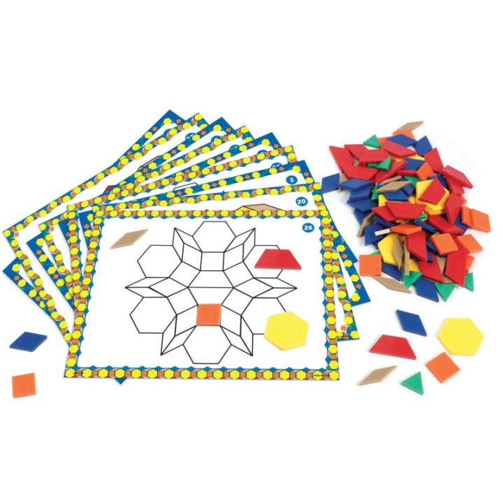 Learning Resources Pattern Block Design and Discover Set