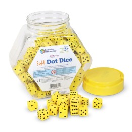 Learning Resources Soft Foam Dot Dice, 200 Count