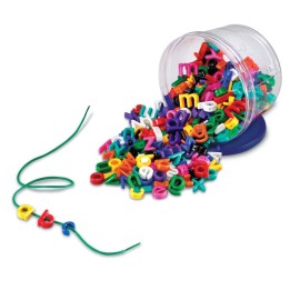 Learning Resources Plastic Lacing Lowercase Alphabet, 260 Pieces