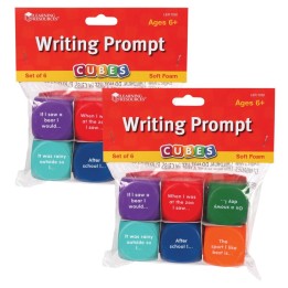 Learning Resources Writing Prompt Cubes, 6 Per Set, 2 Sets