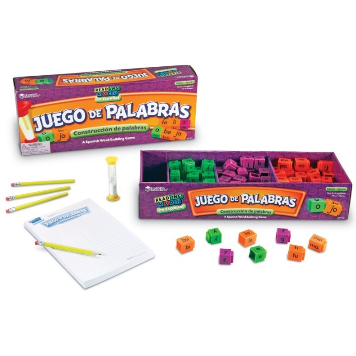 Learning Resources Juego de Palabras Spanish Reading Rods® Word Game