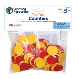 Learning Resources Two-Color Counters, Red and Yellow, Set of 200