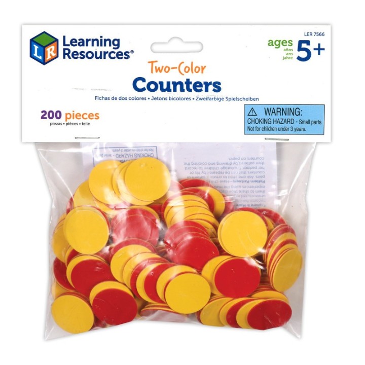 Learning Resources Two-Color Counters, Red and Yellow, Set of 200