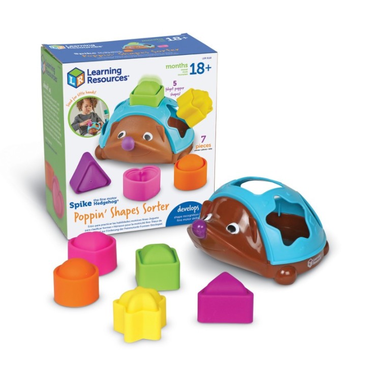 Learning Resources Spike the Fine Motor Hedgehog Poppin' Shapes Sorter