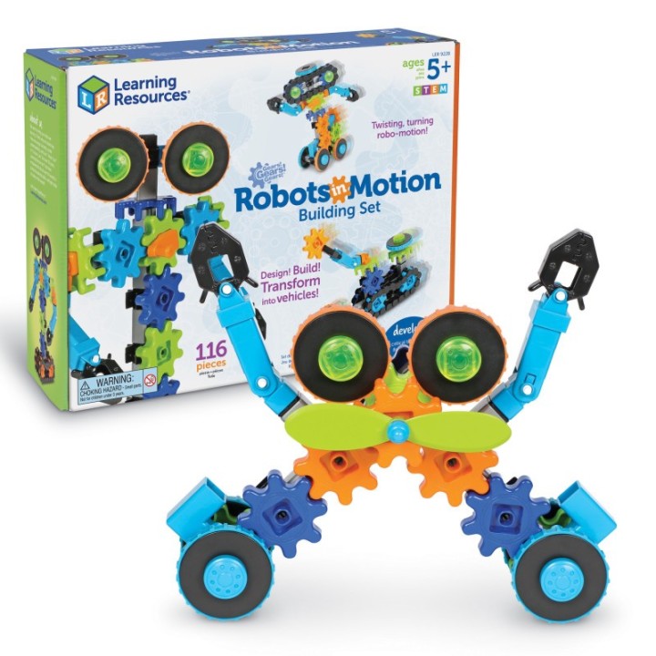 Learning Resources Gears! Gears! Gears!® Robots In Motion Building Set, 116 Pieces
