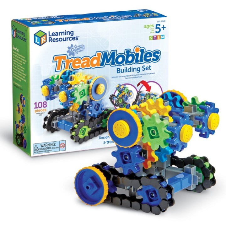 Learning Resources Gears! Gears! Gears!® Treadmobiles Building Set, 108 Pieces