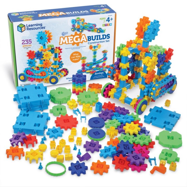 Learning Resources Gears! Gears! Gears!® Mega Builds Construction Set, 235 Pieces