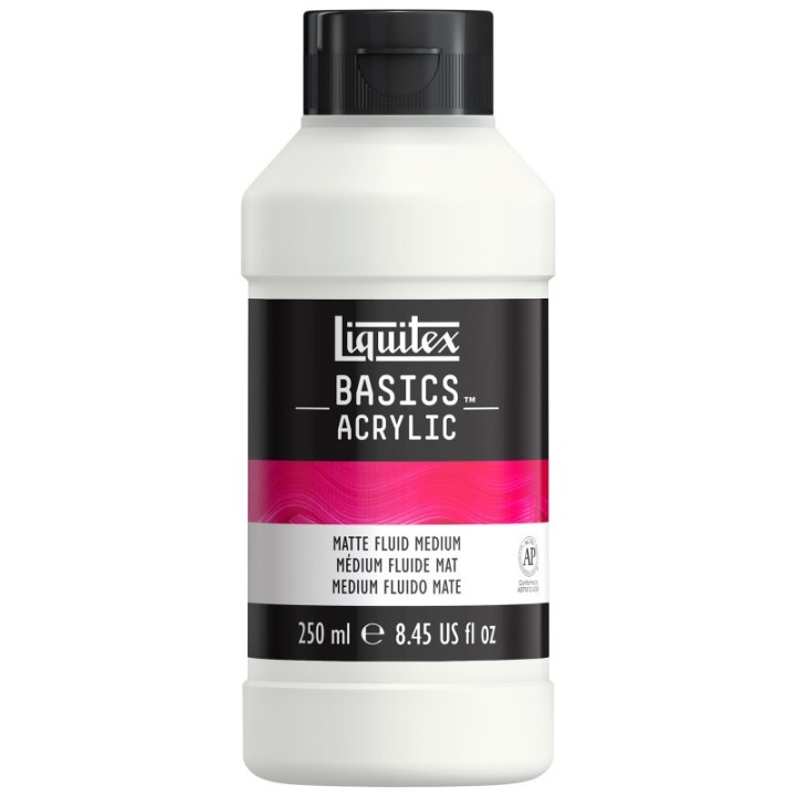 Liquitex BASICS Matte Fluid Medium, 250 mL Bottle