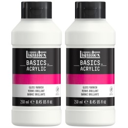 Liquitex BASICS Gloss Varnish, 250 mL Bottle, Pack of 2