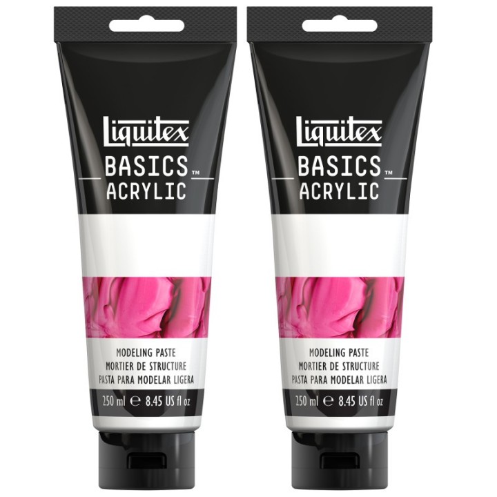 Liquitex BASICS Modelling Paste, 250 mL Tube, Pack of 2