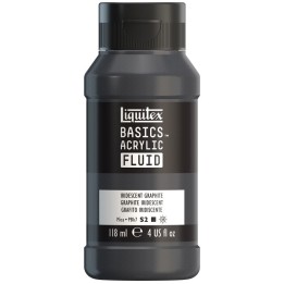 Liquitex BASICS Acrylic Fluid, 118 mL Bottle, Iridescent Graphite