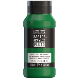 Liquitex BASICS Acrylic Fluid, 118 mL Bottle, Hooker's Green Permanent Hue