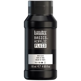 Liquitex BASICS Acrylic Fluid, 118 mL Bottle, Mars Black