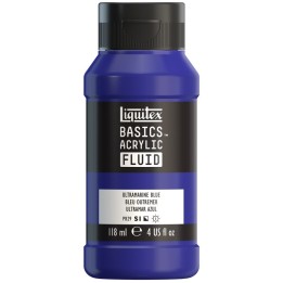 Liquitex BASICS Acrylic Fluid, 118 mL Bottle, Ultramarine Blue